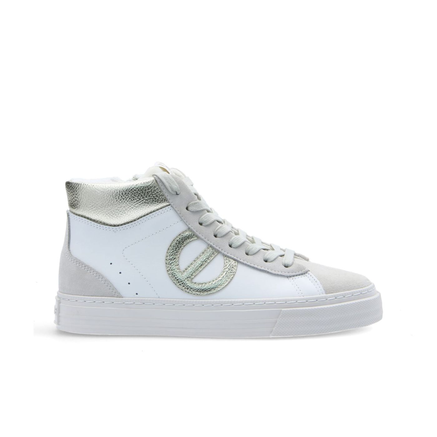 STRIKE MID CUT - NAPPA/FOLY - WHITE/GOLD